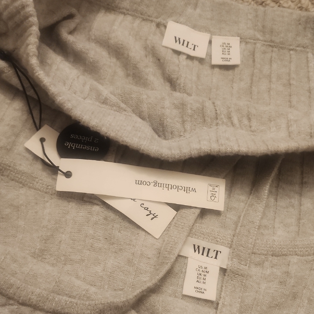 Wilt Heather Gray Lounge Set Size M - Picture 2 of 4